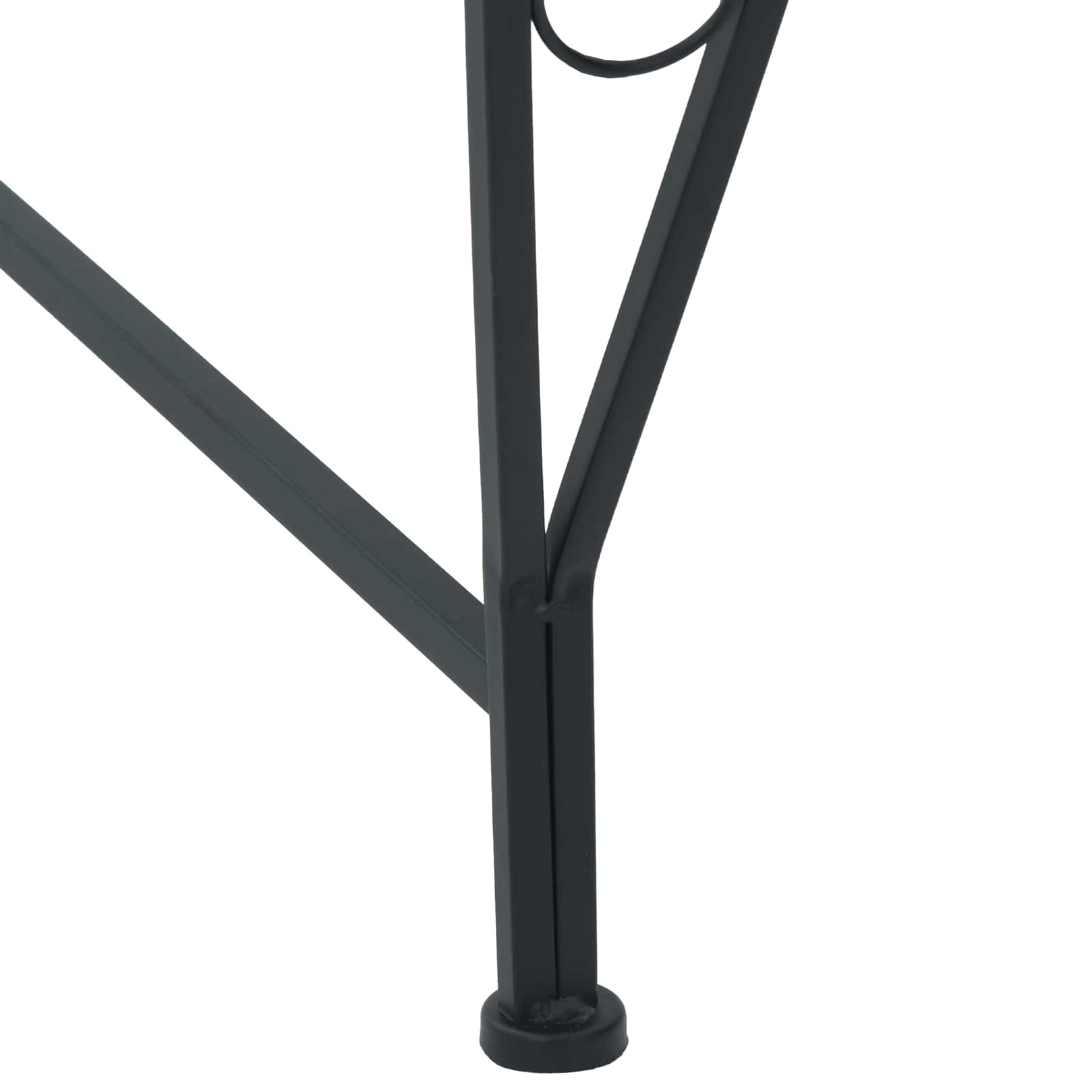 Trädbänk 4-Antal Sittplatser 160 X 80 X 89 Cm Stål Svart