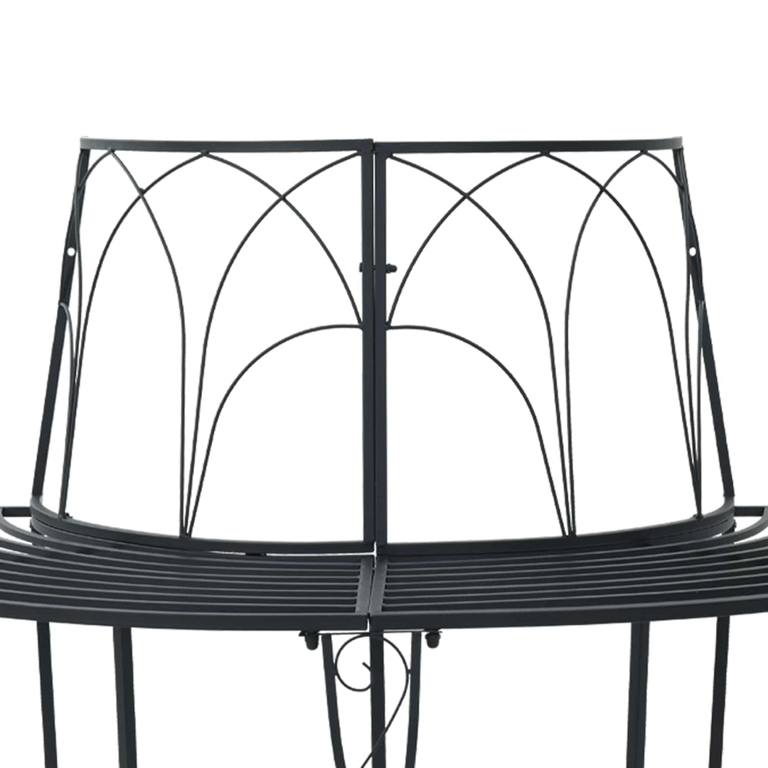 Trädbänk 4-Antal Sittplatser 160 X 80 X 89 Cm Stål Svart