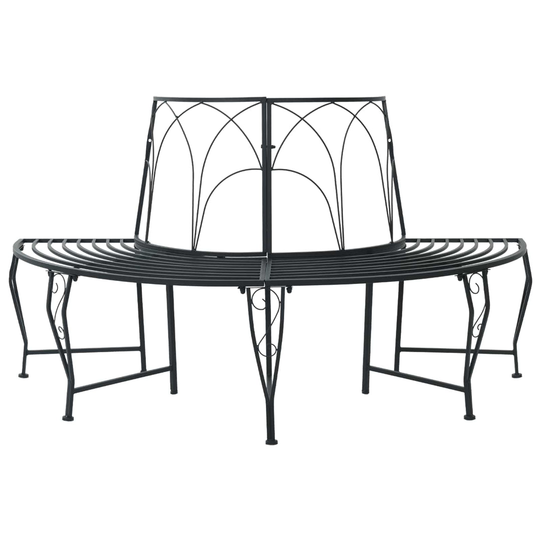 Trädbänk 4-Antal Sittplatser 160 X 80 X 89 Cm Stål Svart