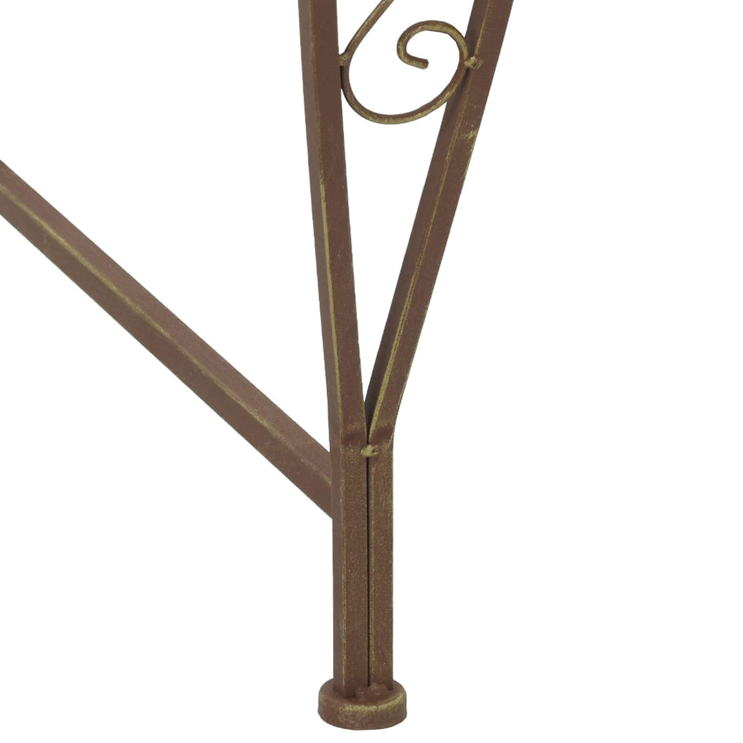 Trädbänk 8-Antal Sittplatser Ø 160 X 89 Cm Stål Antikbrun Rund