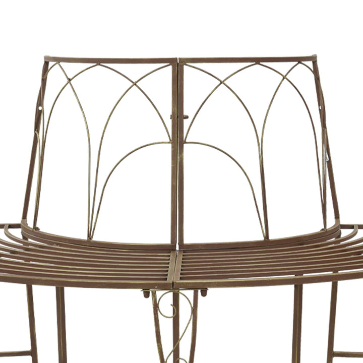 Trädbänk 4-Antal Sittplatser 160 X 80 X 89 Cm Stål Antikbrun