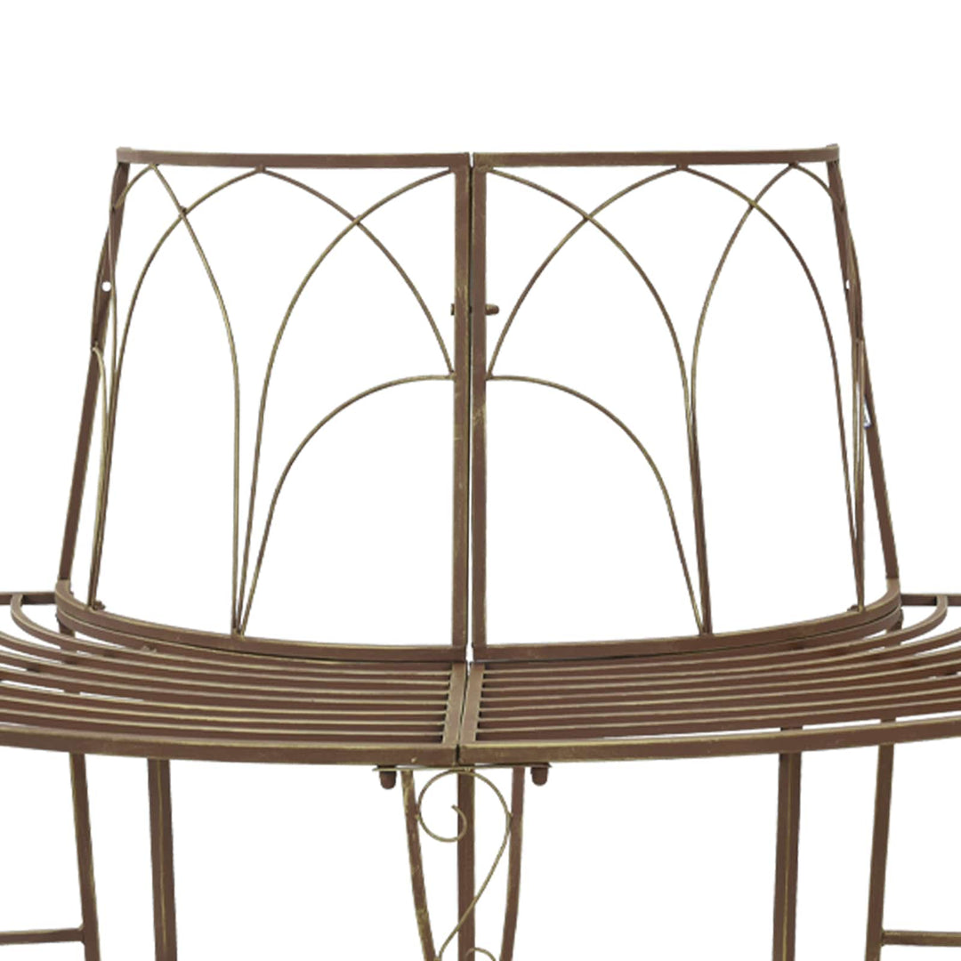 Trädbänk 4-Antal Sittplatser 160 X 80 X 89 Cm Stål Antikbrun