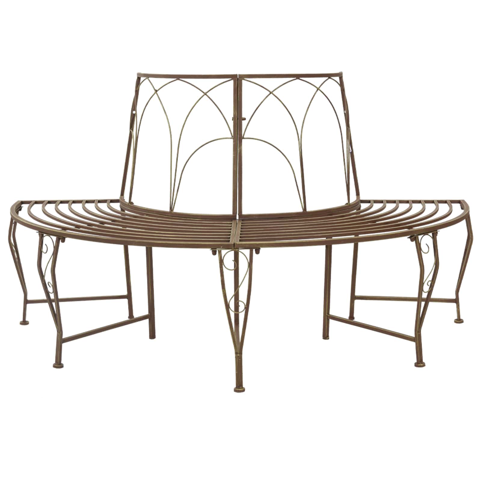 Trädbänk 4-Antal Sittplatser 160 X 80 X 89 Cm Stål Antikbrun