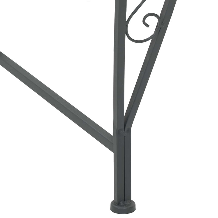 Trädbänk 8-Antal Sittplatser Ø 160 X 89 Cm Stål Silvergrå Rund