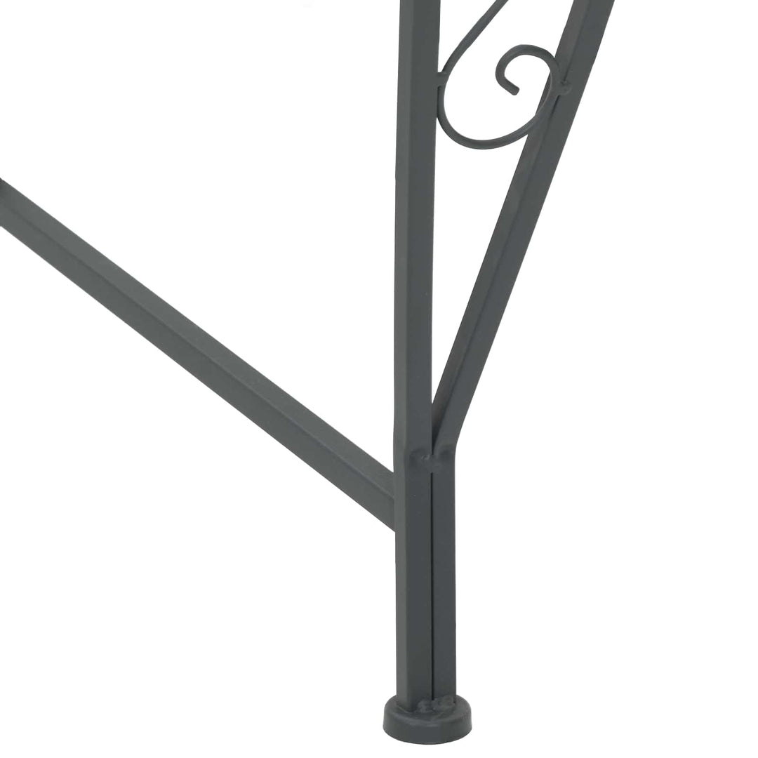 Trädbänk 8-Antal Sittplatser Ø 160 X 89 Cm Stål Silvergrå Rund