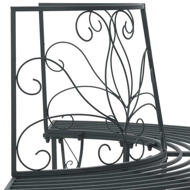 Trädbänk 4-Antal Sittplatser 160 X 80 X 89 Cm Stål Silvergrå