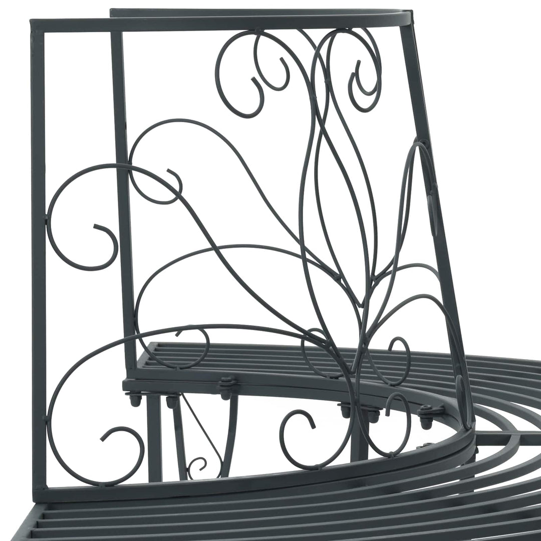 Trädbänk 4-Antal Sittplatser 160 X 80 X 89 Cm Stål Silvergrå