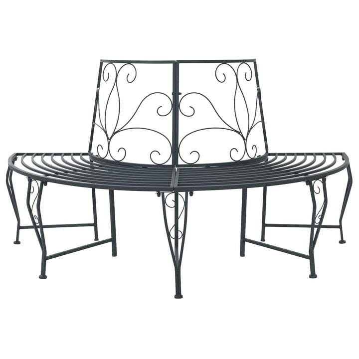 Trädbänk 4-Antal Sittplatser 160 X 80 X 89 Cm Stål Silvergrå