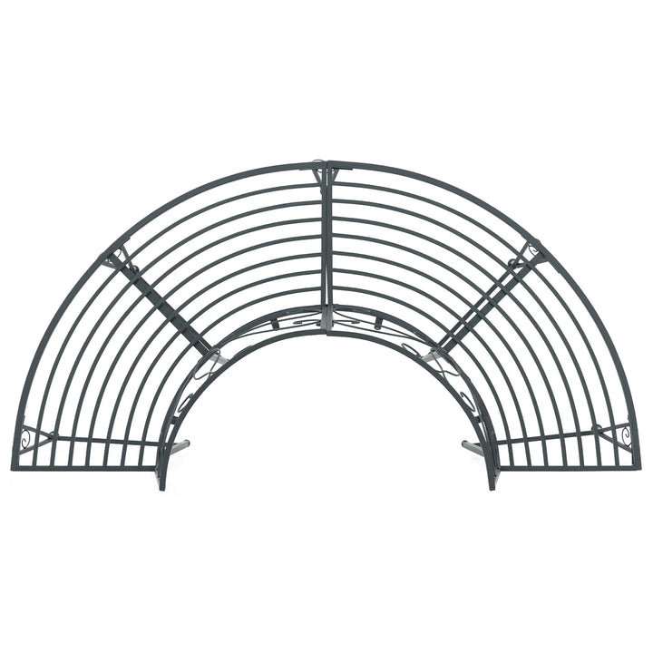 Trädbänk 4-Antal Sittplatser 160 X 80 X 89 Cm Stål Silvergrå