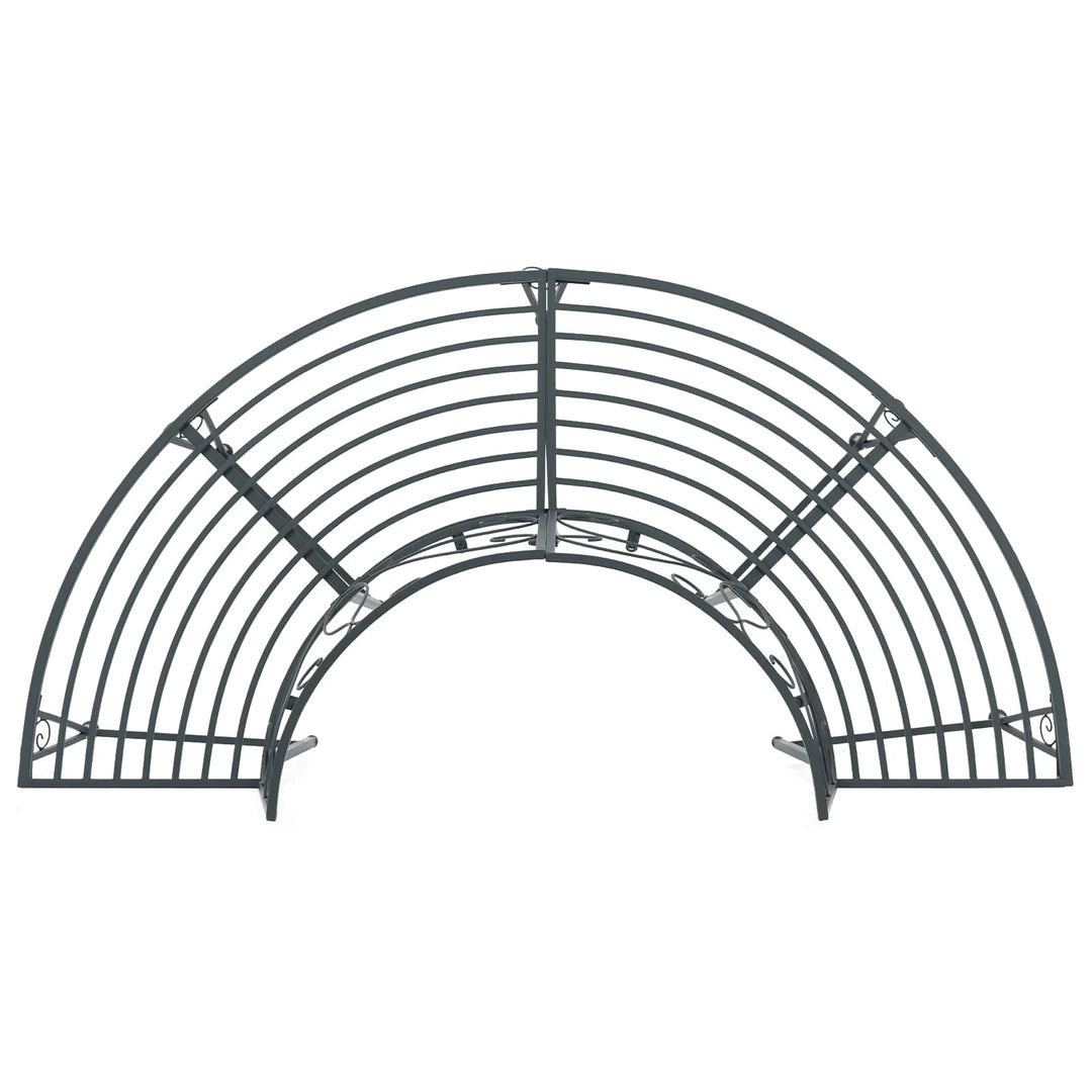 Trädbänk 4-Antal Sittplatser 160 X 80 X 89 Cm Stål Silvergrå