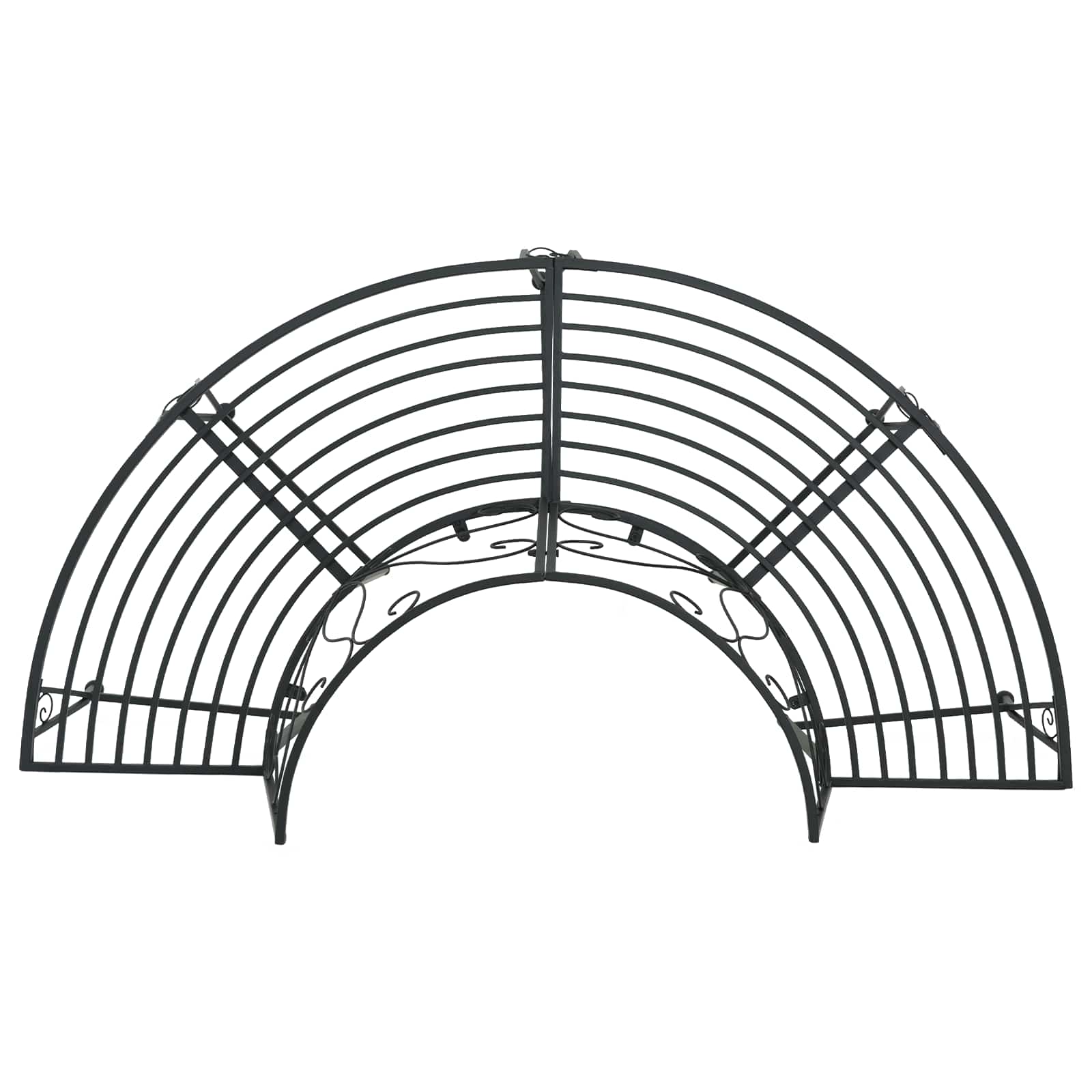 Trädbänk 4-Antal Sittplatser 160 X 80 X 89 Cm Stål Svart