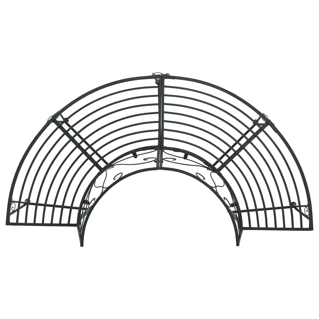 Trädbänk 4-Antal Sittplatser 160 X 80 X 89 Cm Stål Svart