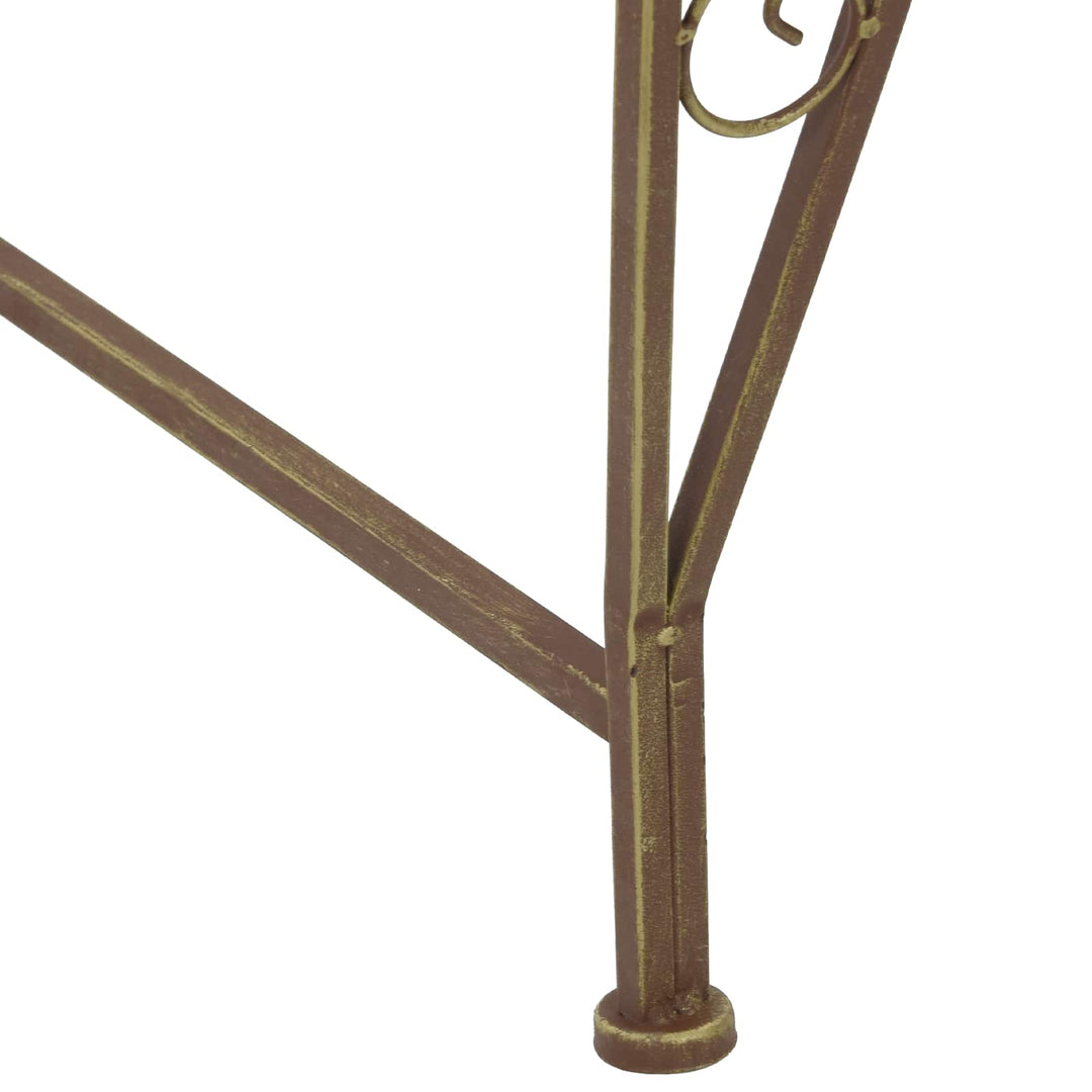 Trädbänk 8-Antal Sittplatser Ø 160 X 89 Cm Stål Antikbrun Rund