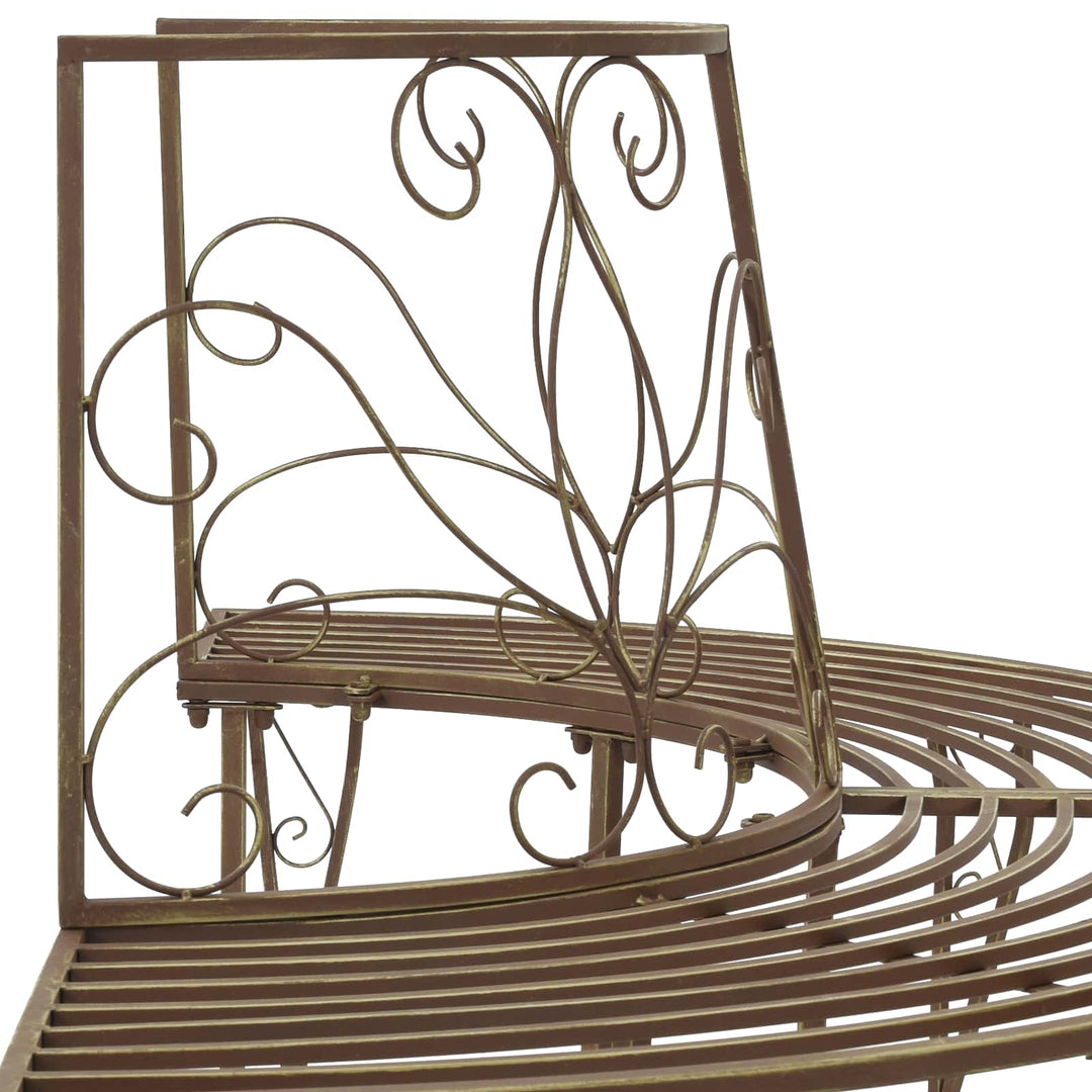Trädbänk 4-Antal Sittplatser 160 X 80 X 89 Cm Stål Antikbrun