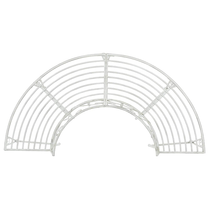 Trädbänk 4-Antal Sittplatser 160 X 80 X 89 Cm Stål Antik Vit
