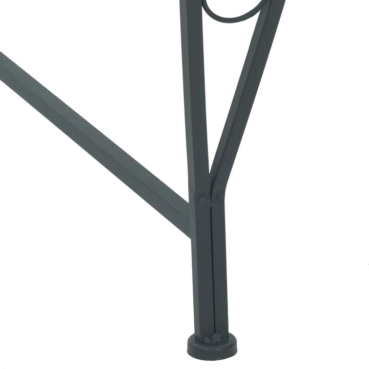 Trädbänk 4-Antal Sittplatser 160 X 80 X 89 Cm Stål Silvergrå