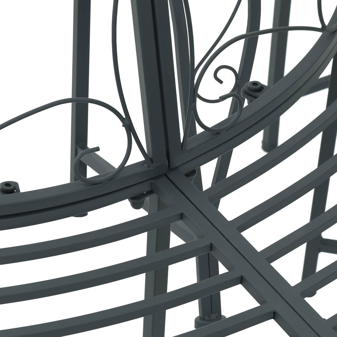 Trädbänk 4-Antal Sittplatser 160 X 80 X 89 Cm Stål Silvergrå