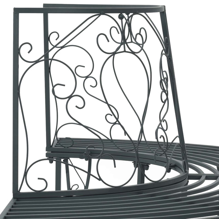 Trädbänk 4-Antal Sittplatser 160 X 80 X 89 Cm Stål Silvergrå