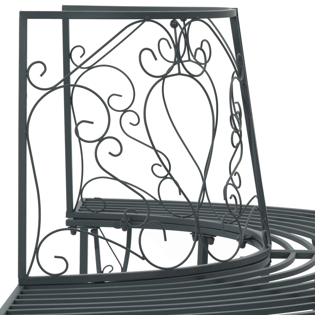Trädbänk 4-Antal Sittplatser 160 X 80 X 89 Cm Stål Silvergrå