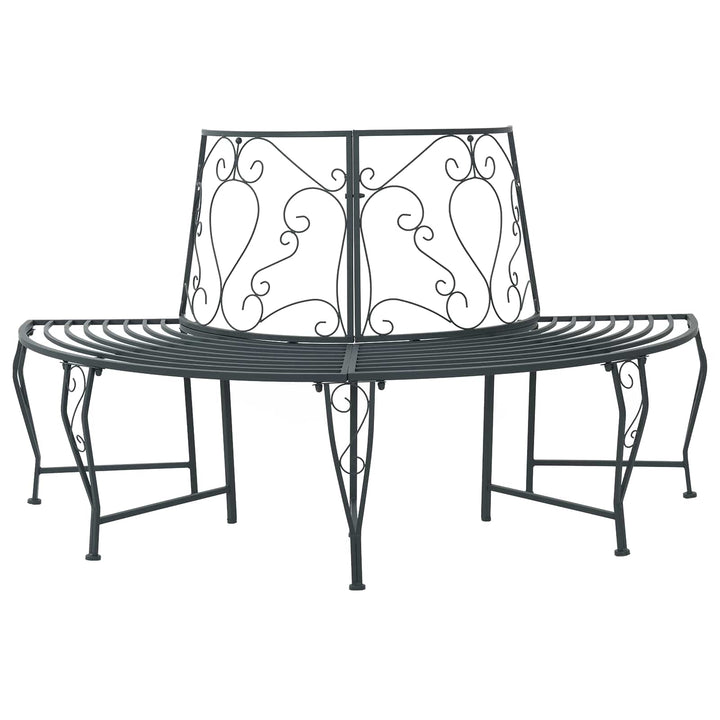 Trädbänk 4-Antal Sittplatser 160 X 80 X 89 Cm Stål Silvergrå