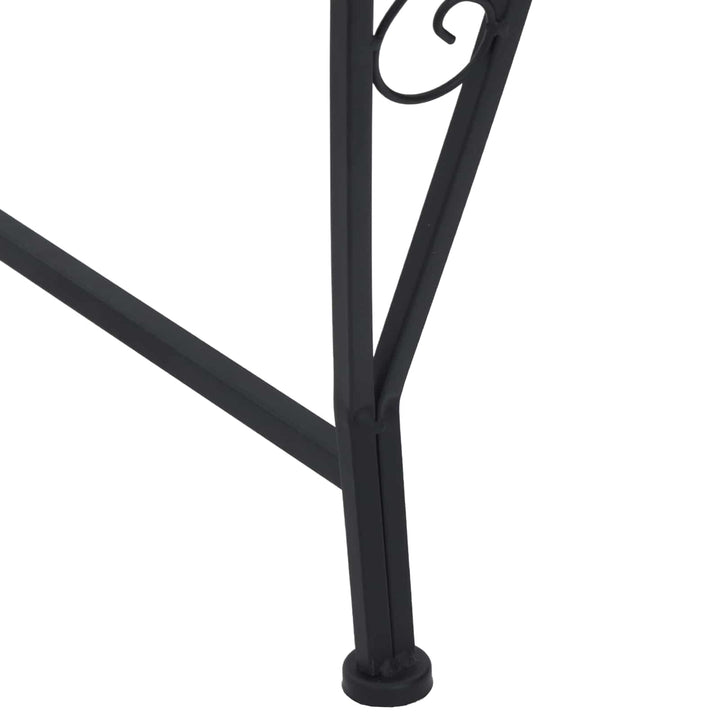 Trädbänk 4-Antal Sittplatser 160 X 80 X 89 Cm Stål Svart