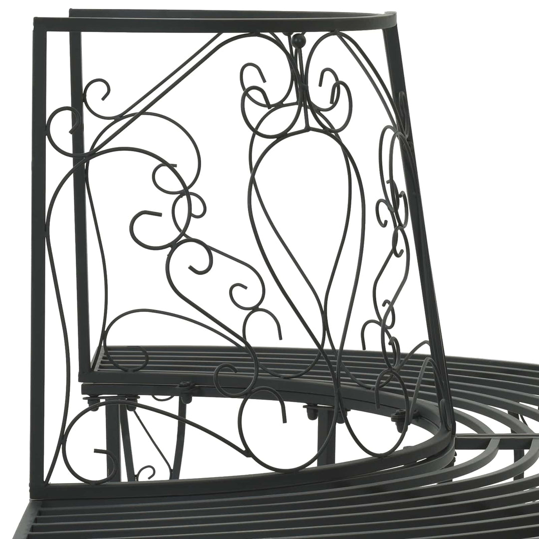 Trädbänk 4-Antal Sittplatser 160 X 80 X 89 Cm Stål Svart