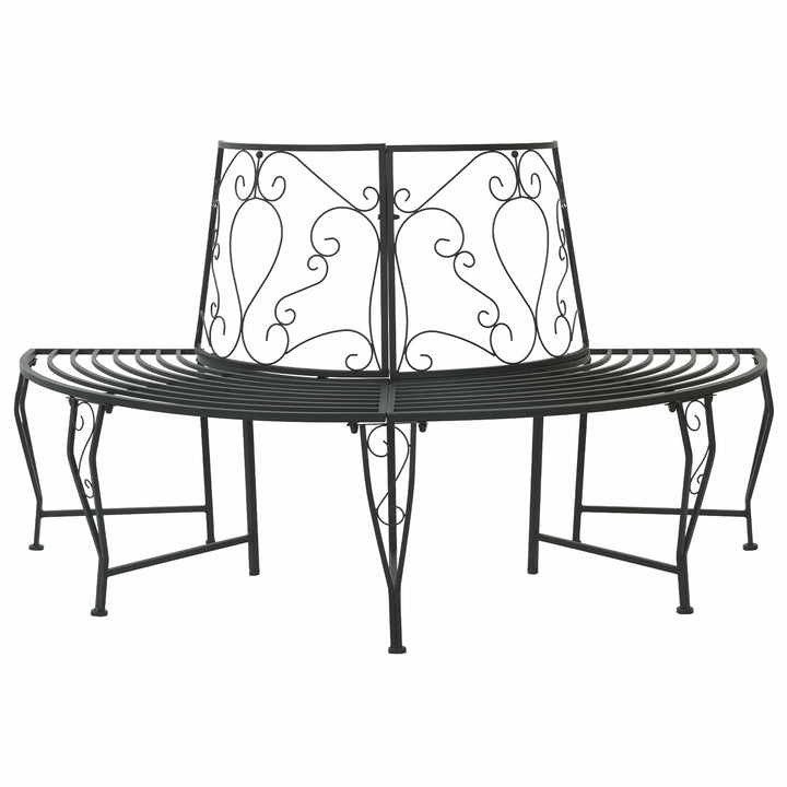 Trädbänk 4-Antal Sittplatser 160 X 80 X 89 Cm Stål Svart