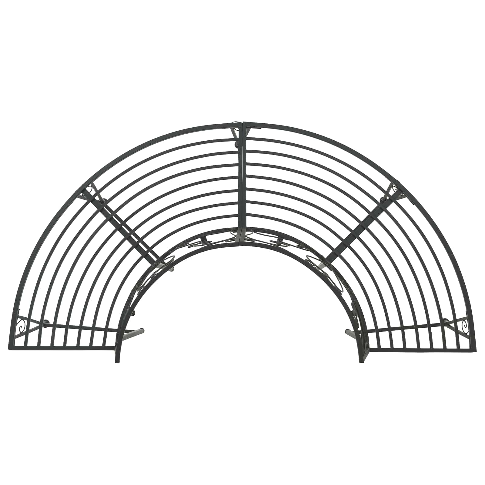 Trädbänk 4-Antal Sittplatser 160 X 80 X 89 Cm Stål Svart