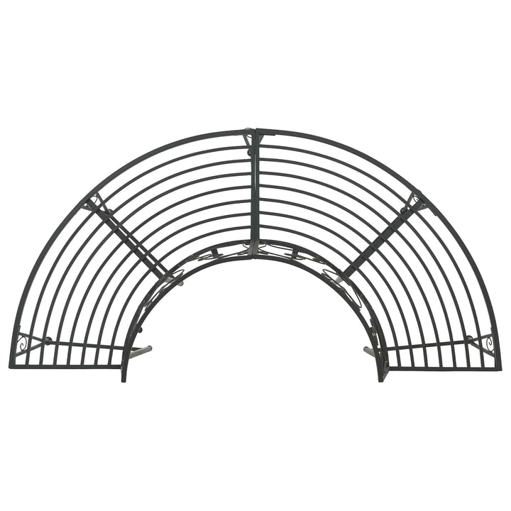 Trädbänk 4-Antal Sittplatser 160 X 80 X 89 Cm Stål Svart