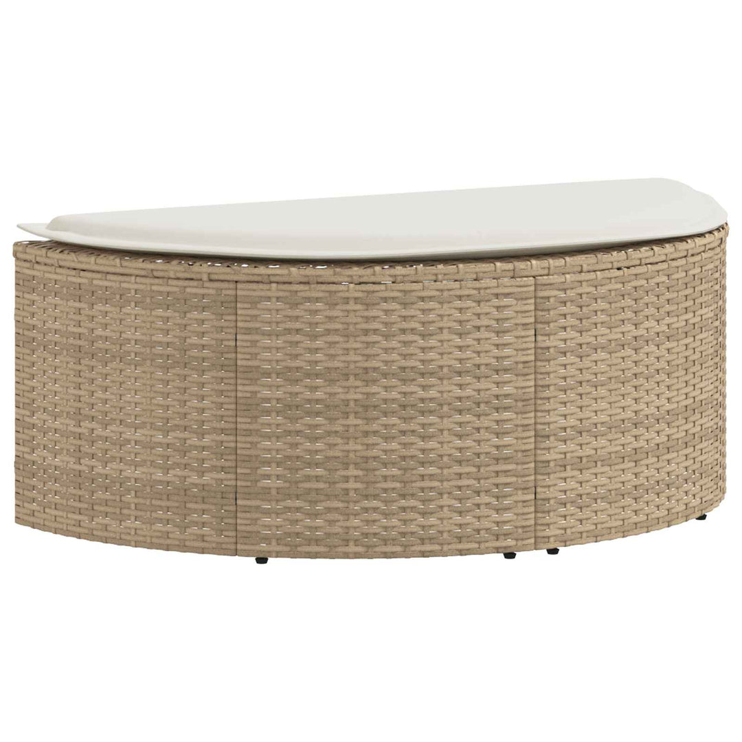 Trädgårdsoffa Med Kudde 8 Pcs Beige Och Krämvit Konstrotting