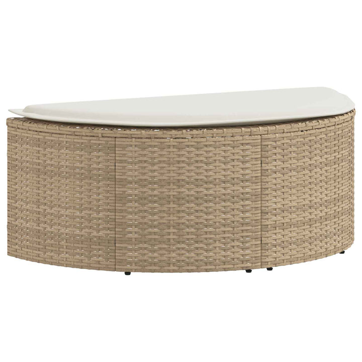 Trädgårdsoffa Med Kudde 8 Pcs Beige Och Krämvit Konstrotting