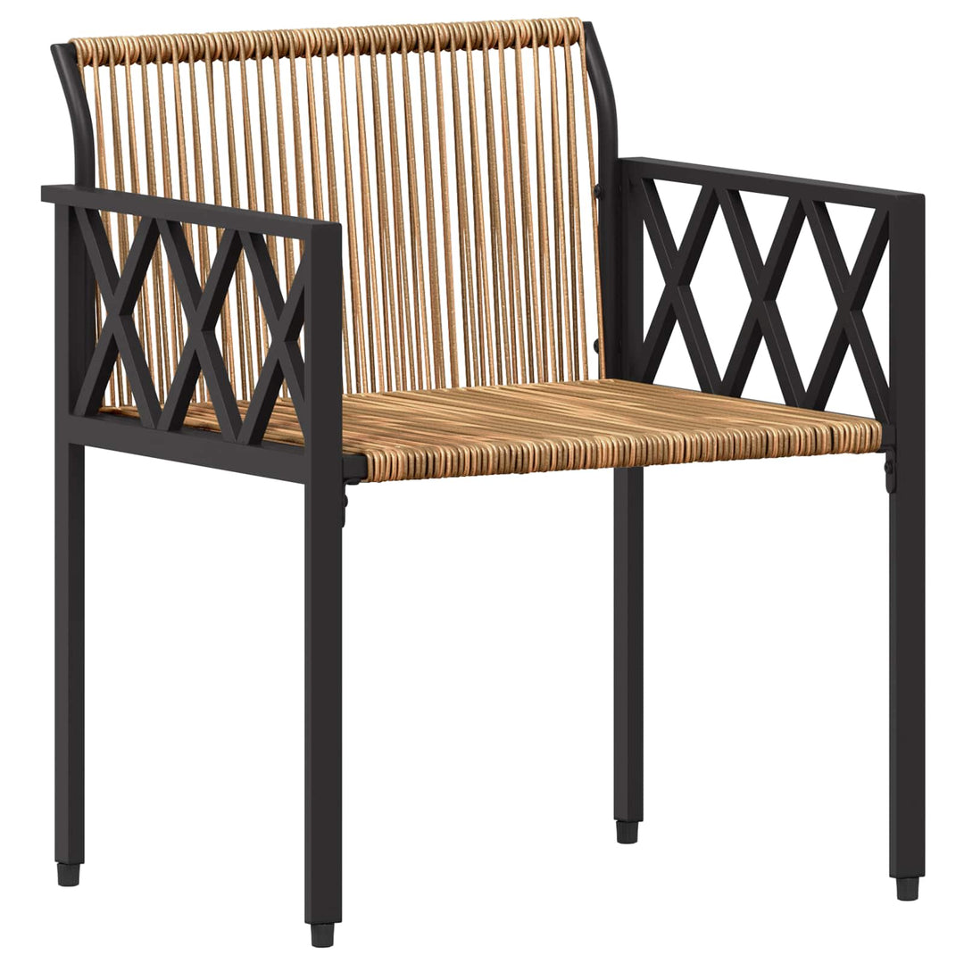 Utemöbelset 4 Pcs Brun Och Krämvit Konstrotting