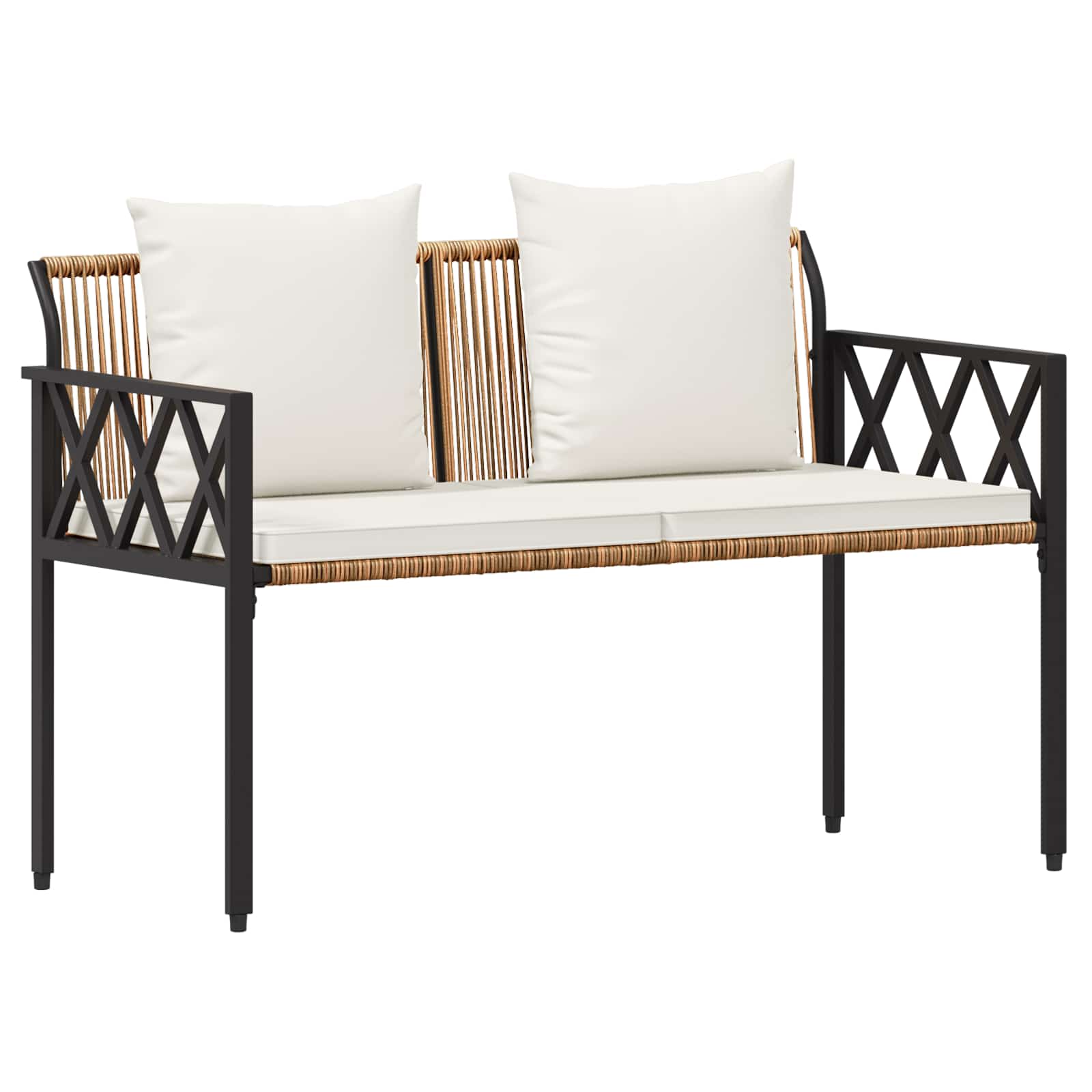Utomhusbänkar 2 -Seater 116 X 56 X 75 Cm Konstrotting