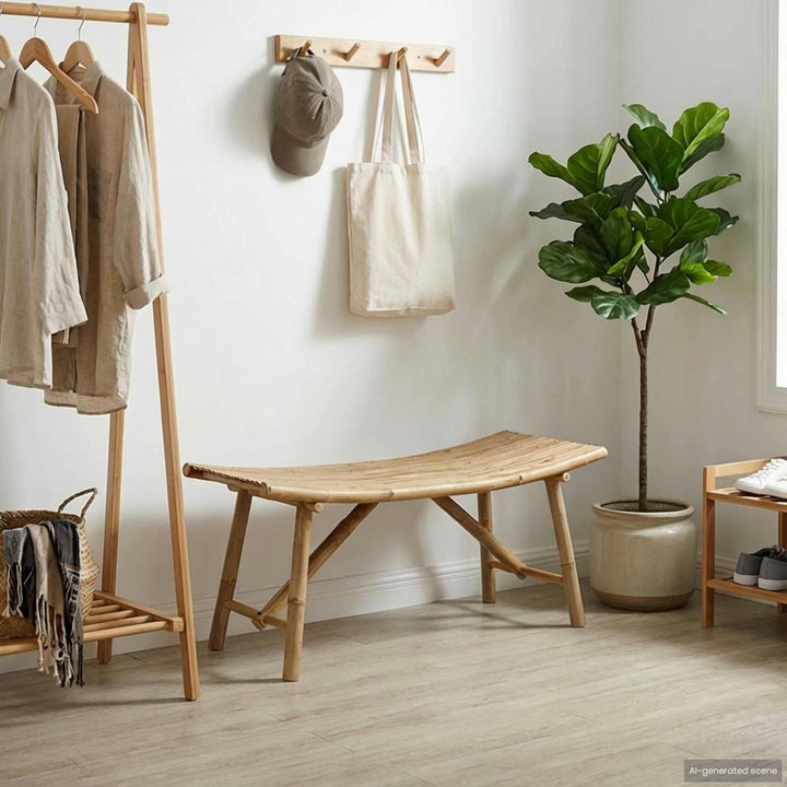 Trädgårdsbänk Naturfärg 110 X 45 X 50 Cm Bambus