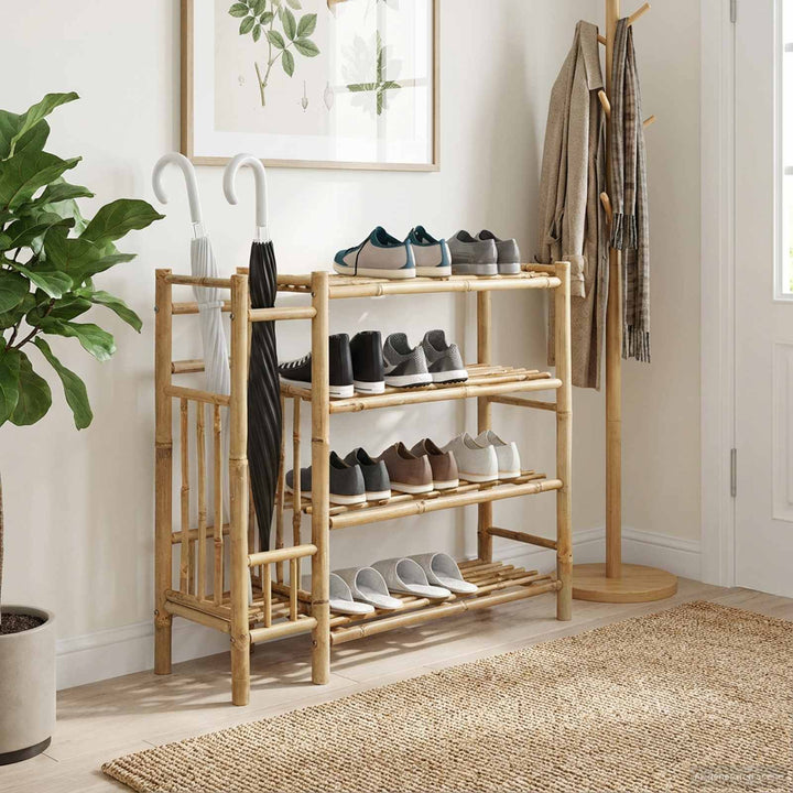 Skoställ 88 X 27 X 80 Cm Bambu Naturlig