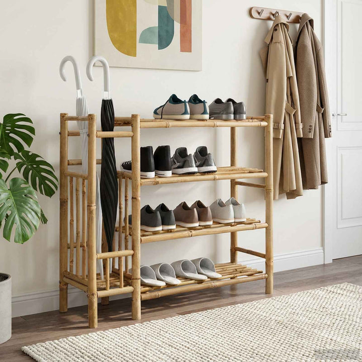 Skoställ 88 X 27 X 80 Cm Bambu Naturlig