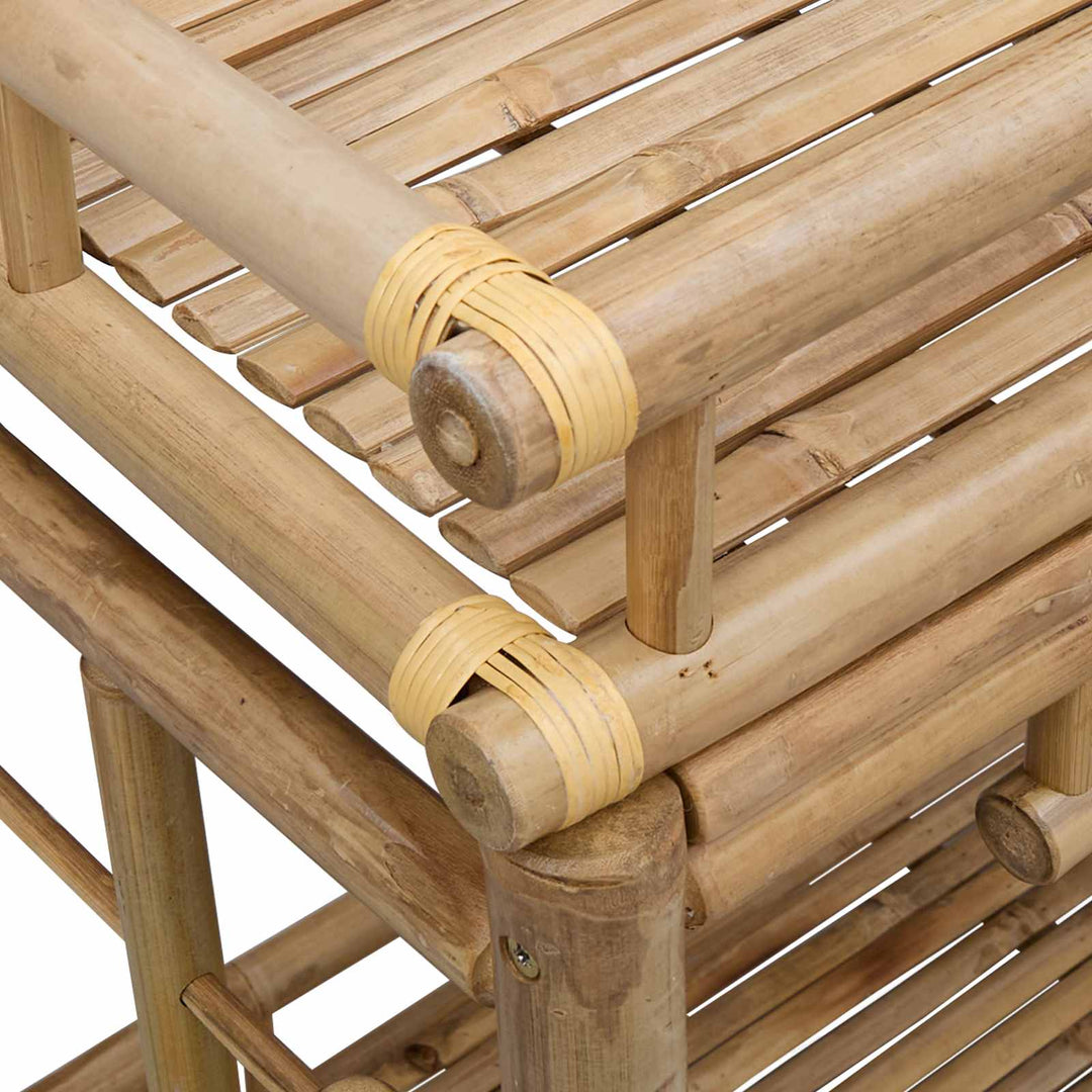 Vinvagn Med Hjul Naturfärg 85 X 50 X 93 Cm Bambus