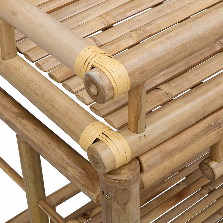 Vinvagn Med Hjul Naturfärg 85 X 50 X 93 Cm Bambus