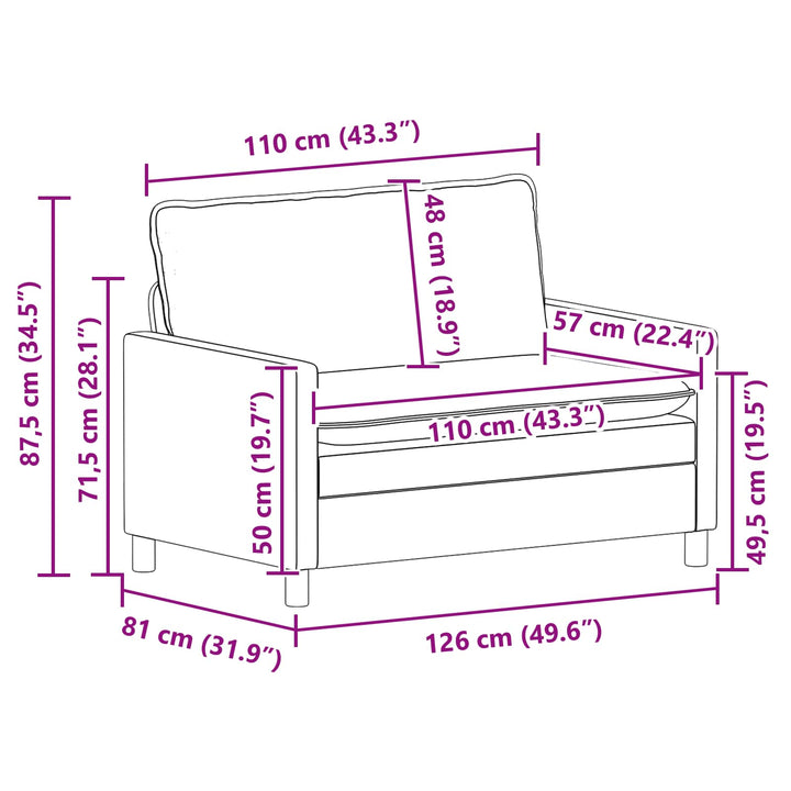 Soffset 2 Pcs Gul Sammet