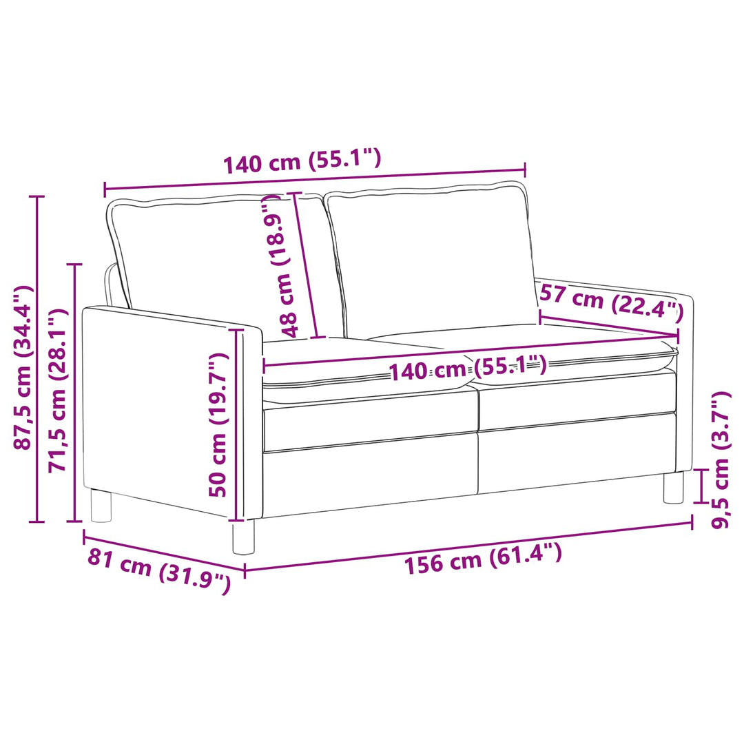 Soffset 2 Pcs Rosa Sammet