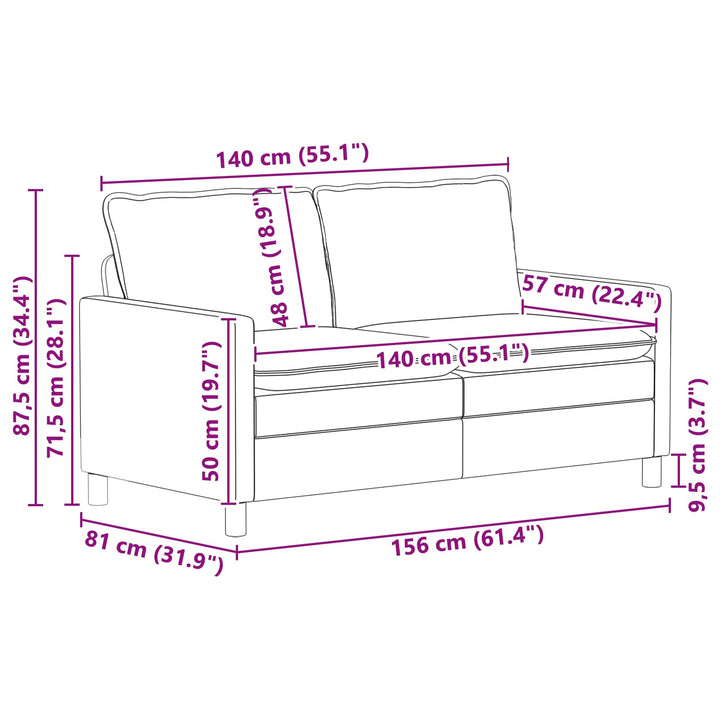 Soffset 2 Pcs Rosa Sammet