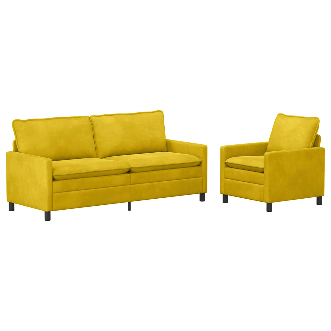 Soffset 2 Pcs Gul Sammet