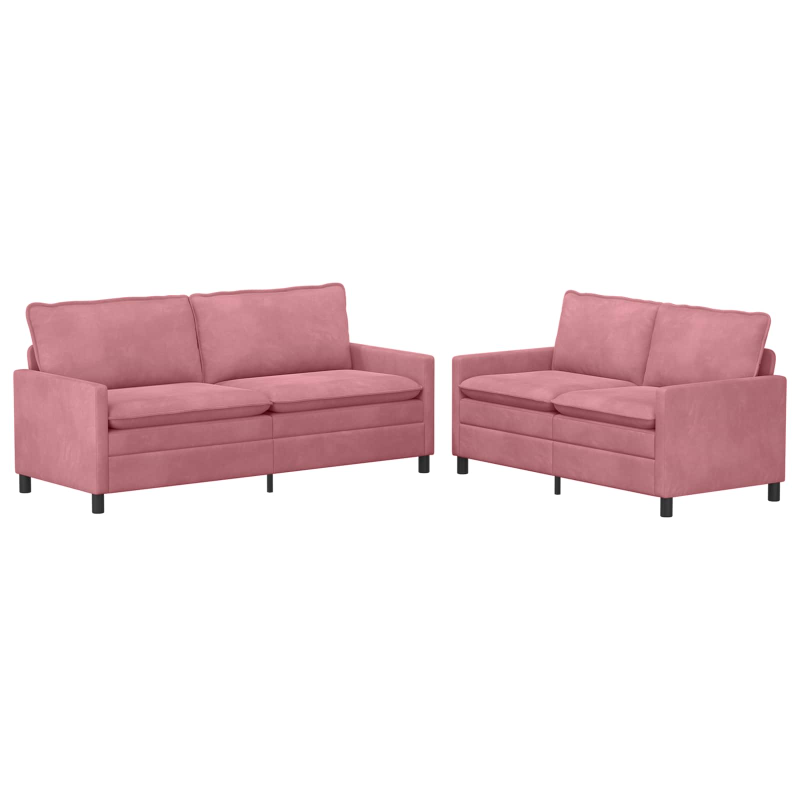 Soffset 2 Pcs Rosa Sammet