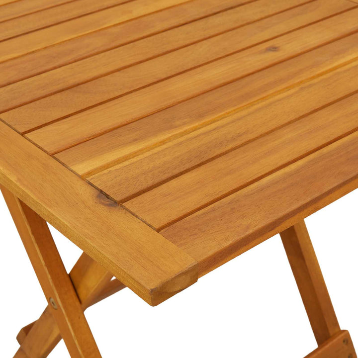 Reclining Och Fällbar Solstol 2 Pcs Gräddvit Massivt Akaciaträ