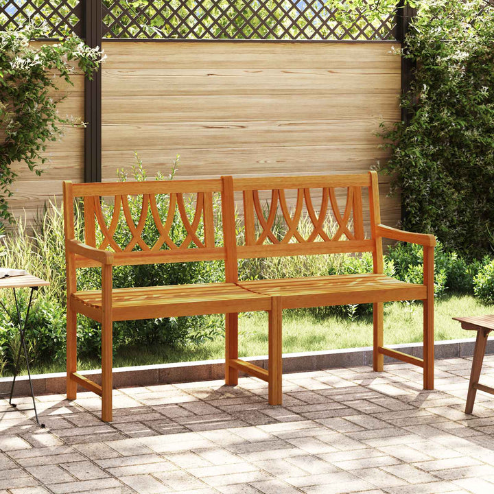 Utomhusbänk Naturlig 150 X 55,5 X 90 Cm Massivt Akaciaträ
