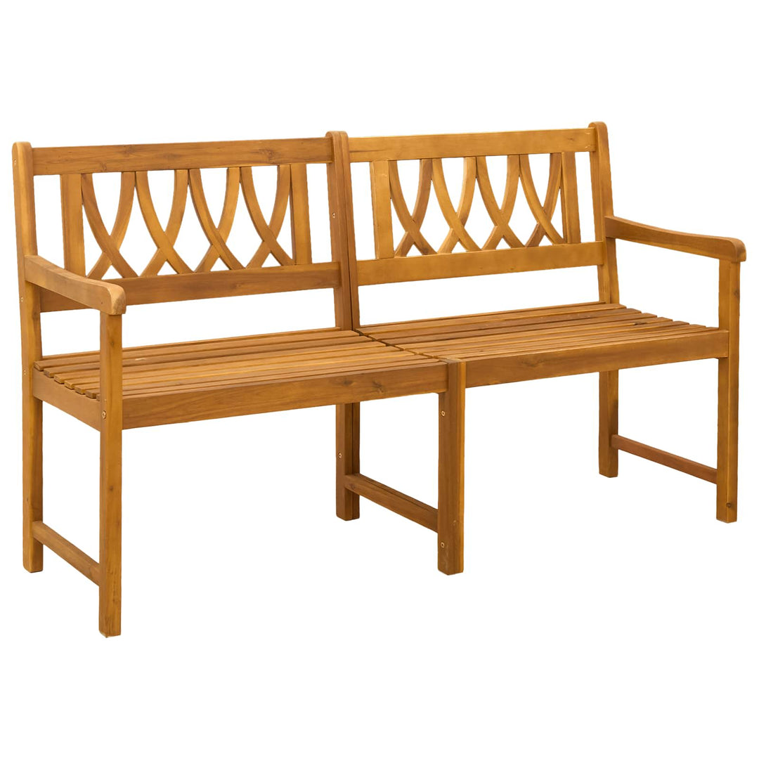 Utomhusbänk Naturlig 150 X 55,5 X 90 Cm Massivt Akaciaträ