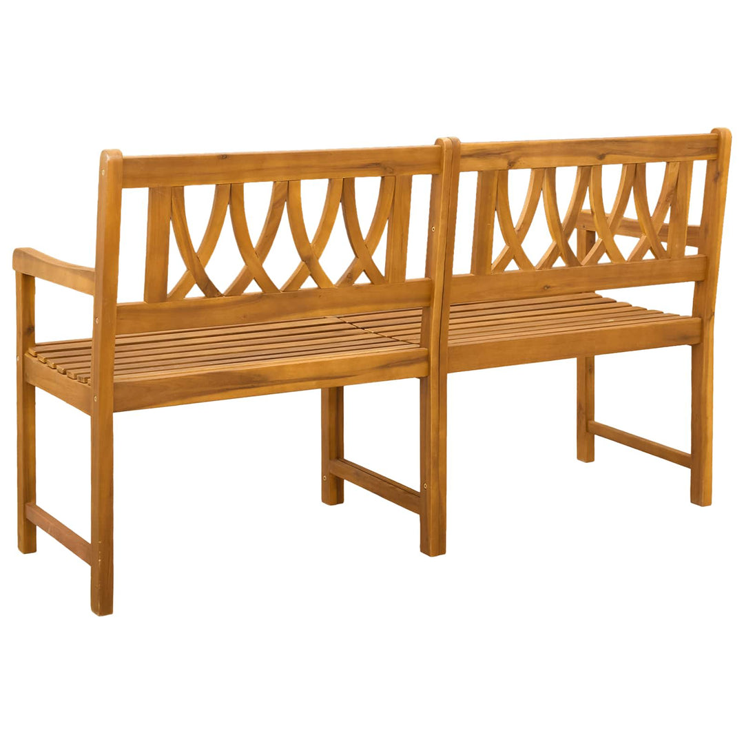 Utomhusbänk Naturlig 150 X 55,5 X 90 Cm Massivt Akaciaträ