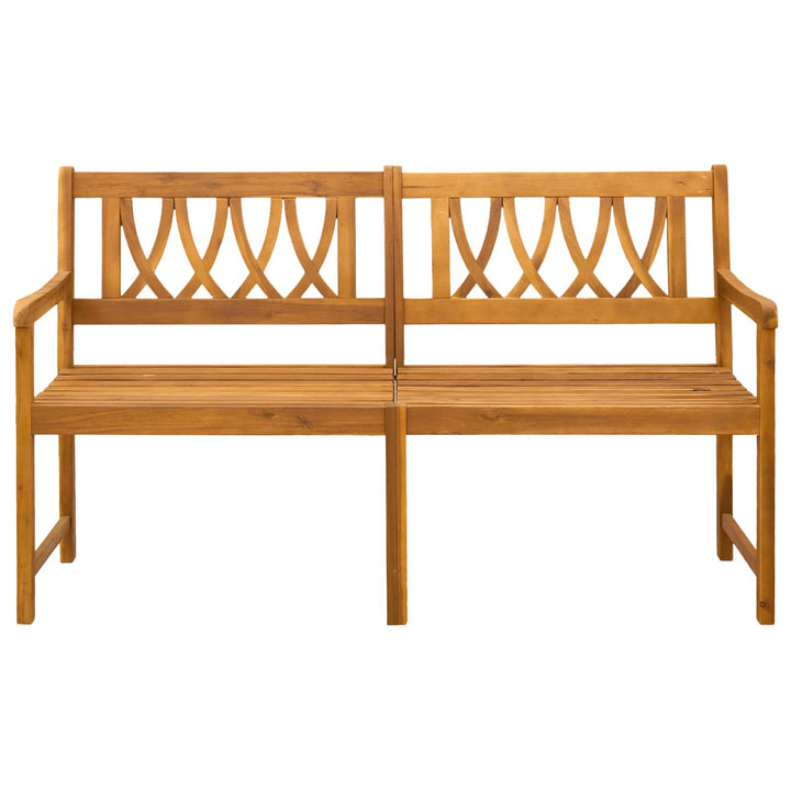 Utomhusbänk Naturlig 150 X 55,5 X 90 Cm Massivt Akaciaträ
