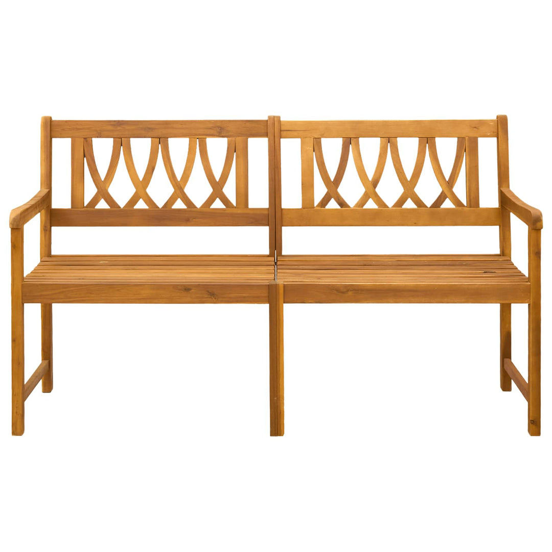 Utomhusbänk Naturlig 150 X 55,5 X 90 Cm Massivt Akaciaträ