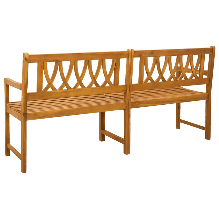 Utomhusbänk Naturlig 180 X 55,5 X 90 Cm Massivt Akaciaträ